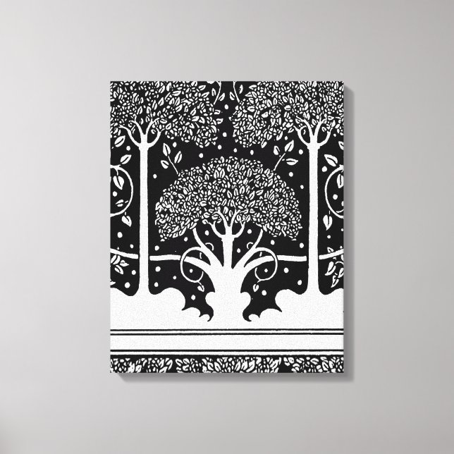Impresión de patrón de árbol Art Nouveau de Aubrey (Anverso)