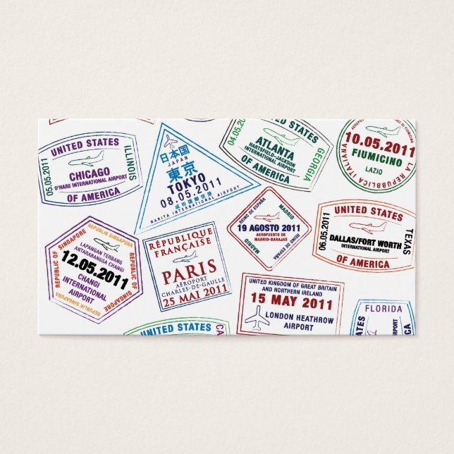 Impresión de patrón de marca de Passport (Frente)