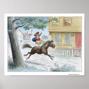 Impresión de Paul Revere sobre la marcha por Walla
