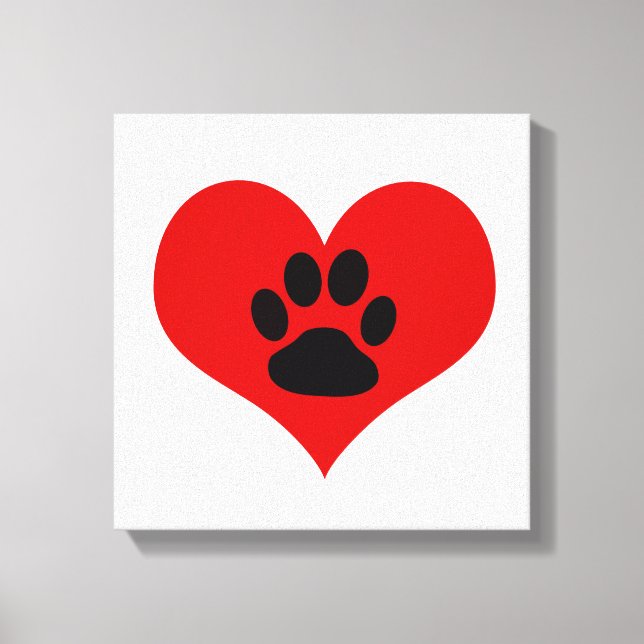 Impresión De Paw En Mi Corazón - Impresión De Canv (Anverso)