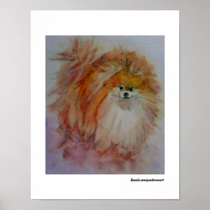 Impresión de PawLoversArt Pomeranian de MClairArt