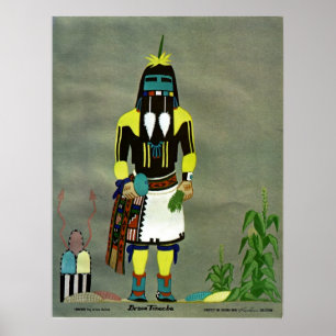Impresión "de pelo largo" del kachina