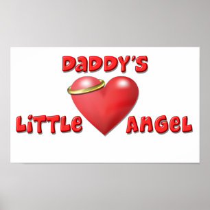 Impresión de pequeño ángel de papá