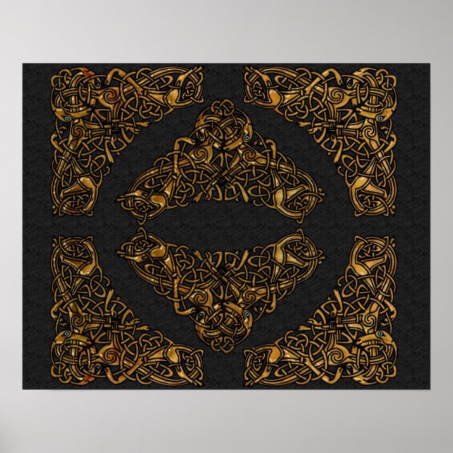 Impresión de perros dorados (Frente)