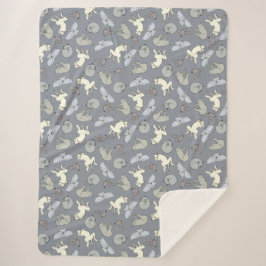 Impresión de perros durmientes en manta Sherpa