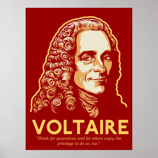 Impresión de Personalizable de Voltaire (Frente)