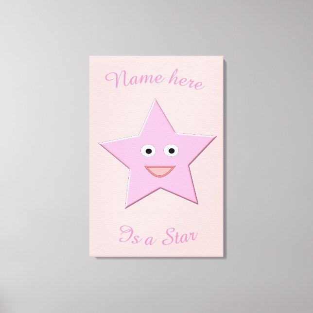 Impresión de Personalizado Estrella Rosa bonito (Anverso)