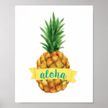 Impresión de piña de Aloha
