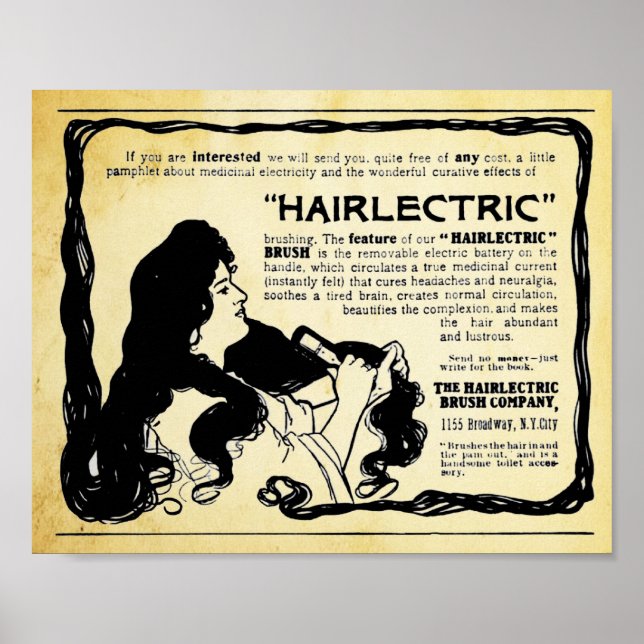 Impresión de pincel de pelo hairlectric vintage (Frente)