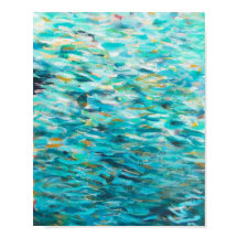 Impresión de pintura abstracta oceánica en el mar 