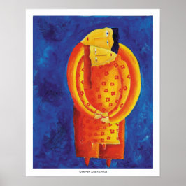 Impresión de pintura acrílica contemporánea