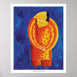 Impresión de pintura acrílica contemporánea