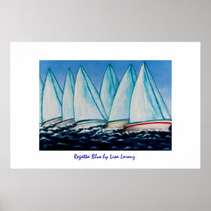 Impresión de pintura azul de Regatta