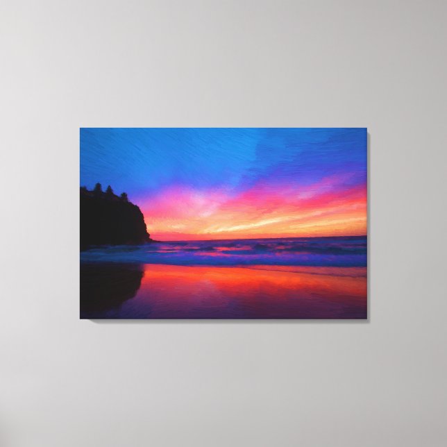 Impresión de pintura de aceite de escape del cielo