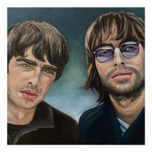 Impresión de pintura de aceite de Oasis Gallagher