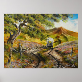 Impresión de pintura de aceite para ir a la ciudad