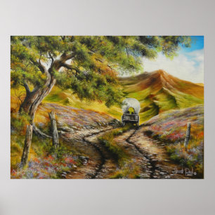 Impresión de pintura de aceite para ir a la ciudad