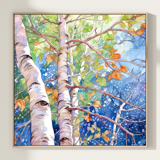 Impresión de pintura de acuarela de bosque (Subido por el creador)
