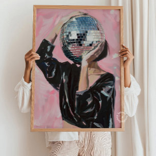 Impresión de pintura de chica disco