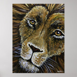 Impresión de pintura de leones