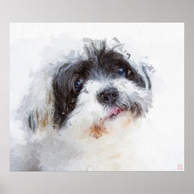 Impresión de pintura de perros (Frente)