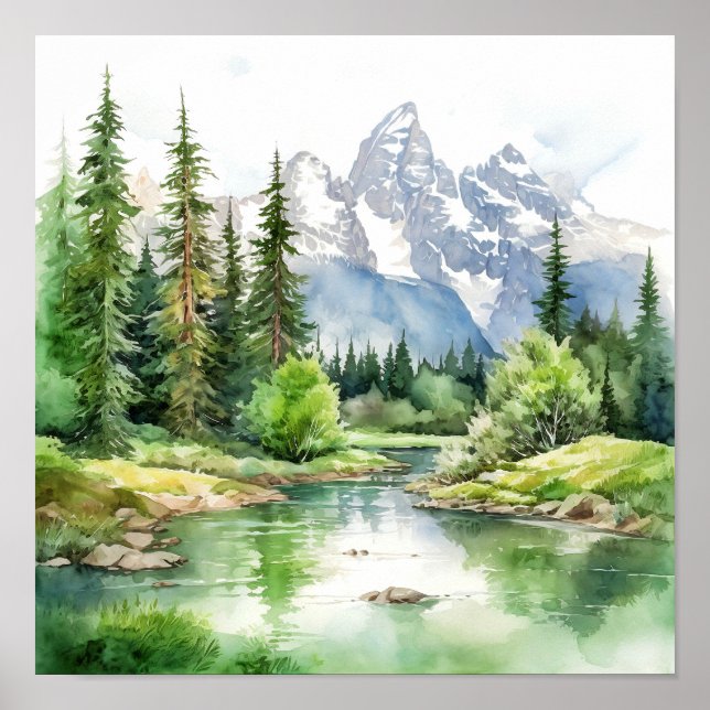 Impresión de pintura del parque nacional del Gran  (Frente)