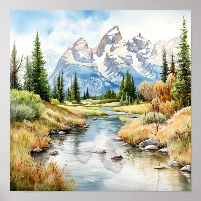 Impresión de pintura del parque nacional del Gran  (Frente)