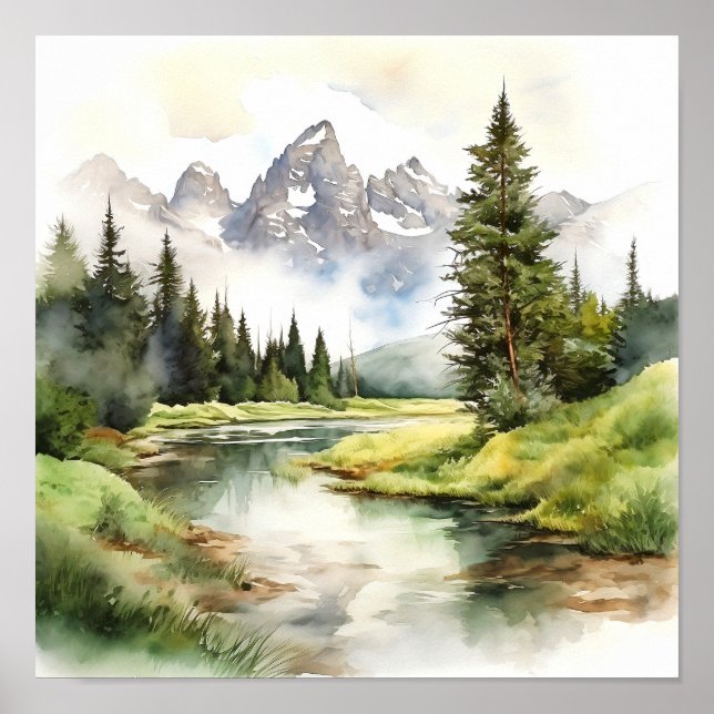 Impresión de pintura del parque nacional del Gran  (Frente)