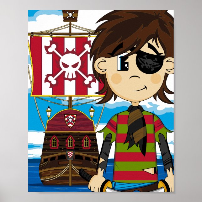 Impresión de piratas y Posters de barcos de Cuadro (Frente)