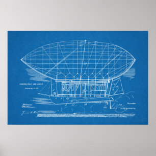 Impresión de planos de patentes de aviones de aero