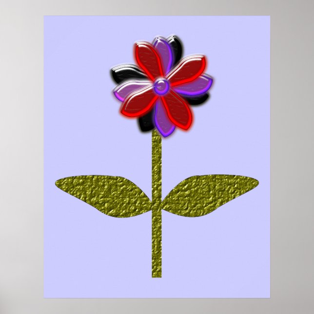 Impresión de plástico brillante de margarita (Frente)