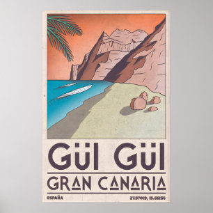 Impresión de playa de Gran Canaria Arte de pared c