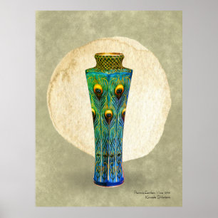 Impresión de plumas de pavo real, papel Poster de