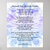 Impresión de poema de simpatía mascota, Poster de 