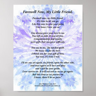 Impresión de poema de simpatía mascota, Poster de 