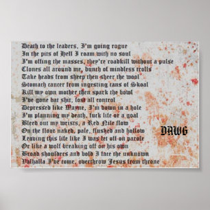 Impresión de poema Gogue Rogue