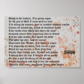 Impresión de poema Gogue Rogue