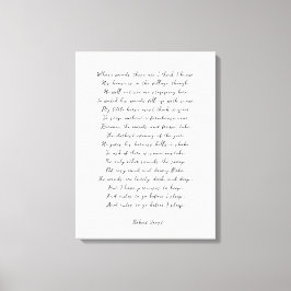 Impresión de poema personalizado en lienzo