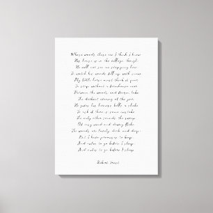 Impresión de poema personalizado en lienzo