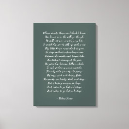 Impresión de poema personalizado en lienzo