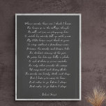 Impresión de poema personalizado en lienzo<br><div class="desc">Añade tu poema o verso favorito a este lienzo de alta calidad de la galería. Personalizar el texto,  la letra y el tamaño para hacer un regalo memorable para ti o para tu ser querido para admirar y ser inspirado por los años por venir.</div>