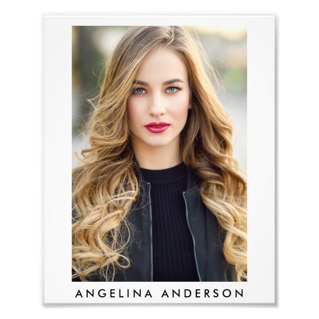 Impresión de portafolio de fotografía Actor Model  (Frente)