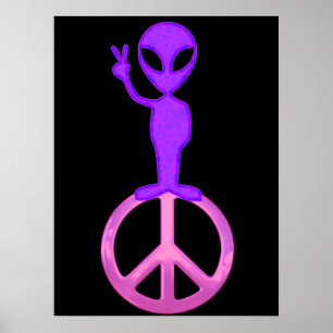 Impresión de Poster alienígena Purple Peace