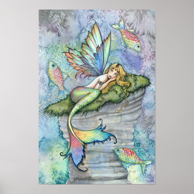 Impresión de Poster artístico de la sirena de carp (Frente)