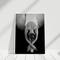 Impresión de Poster Ballerina en blanco y negro