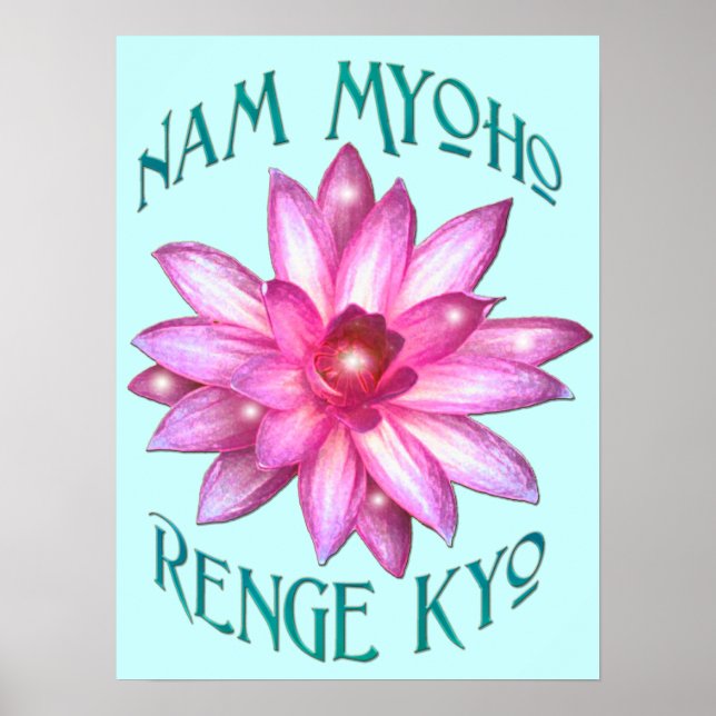 Impresión de Poster budista "Nam Myoho Renge Kyo" (Frente)