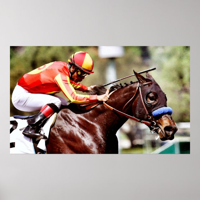 Impresión de Poster de acuarela de caballo de carr (Frente)