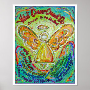 Impresión de Poster de ángel de cáncer de arco iri