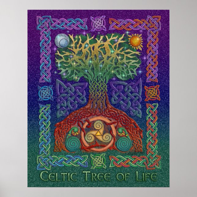 Impresión de Poster de árbol celta (Frente)