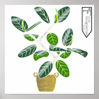 Impresión de Poster de árbol de higos ficus bengha